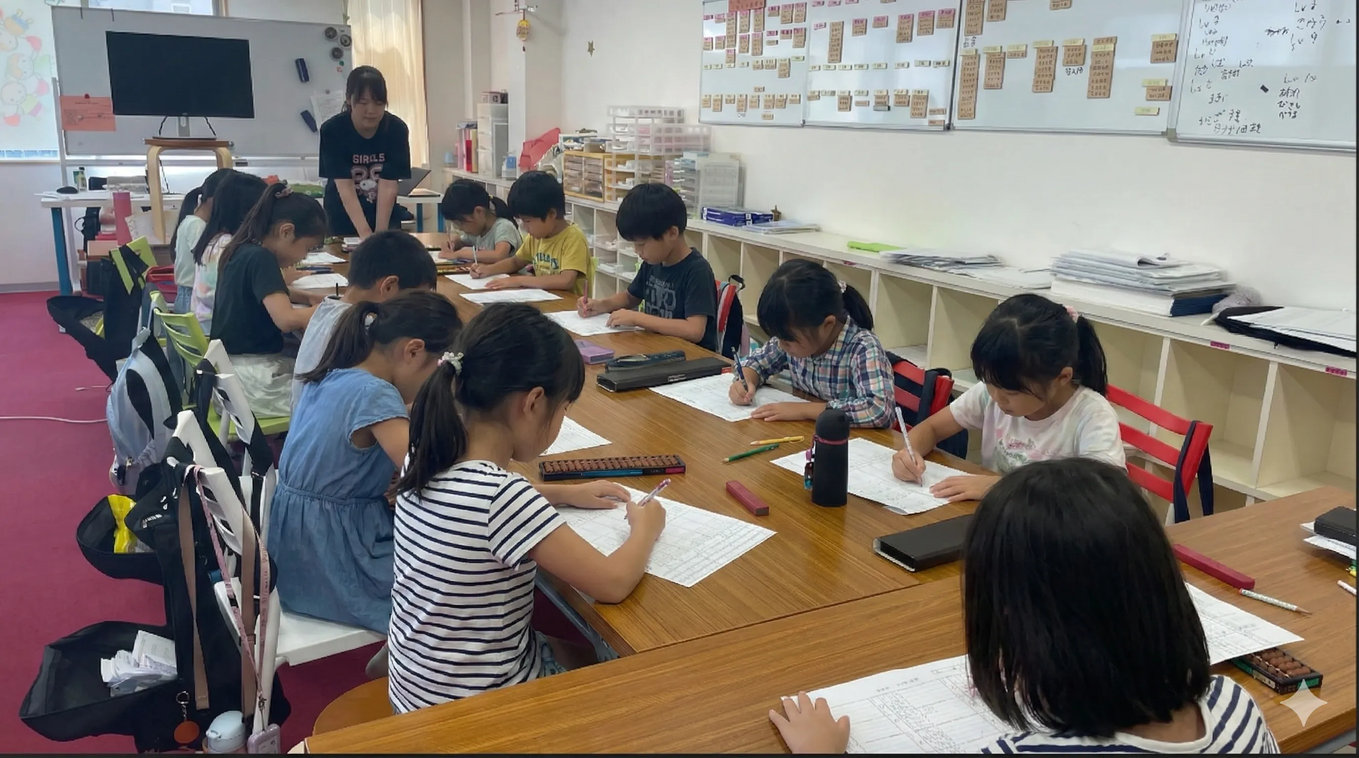 プチ合宿での集中練習風景